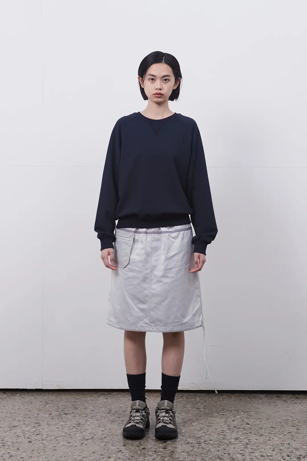 오헤시오 POCKET BANDING SKIRT, SILVER GRAY 상품 이미지 2