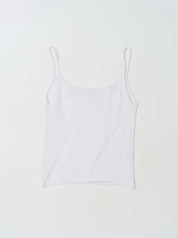 CLASSIC SLEEVELESS TOP IN MATT WHITE