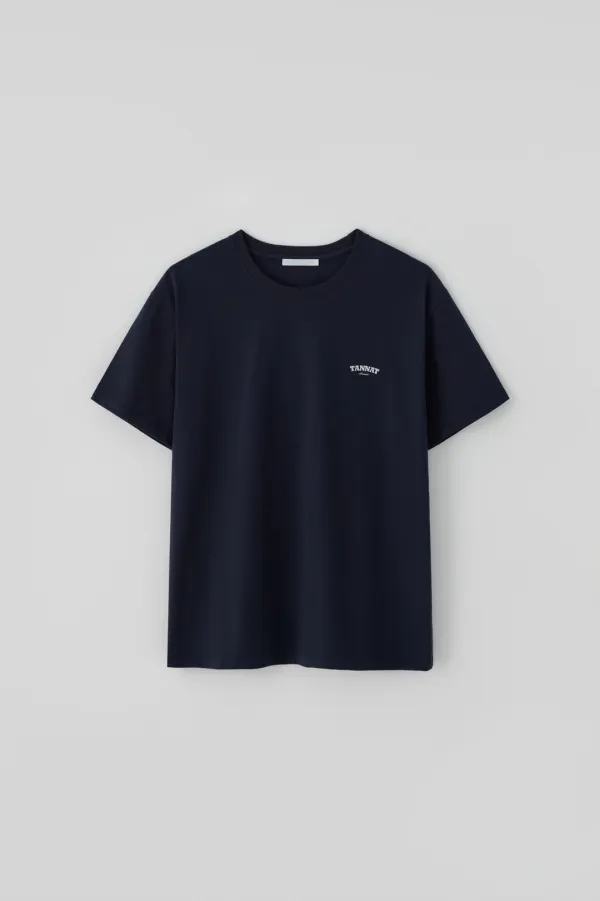 T/T Overfit logo half t-shirt (navy)