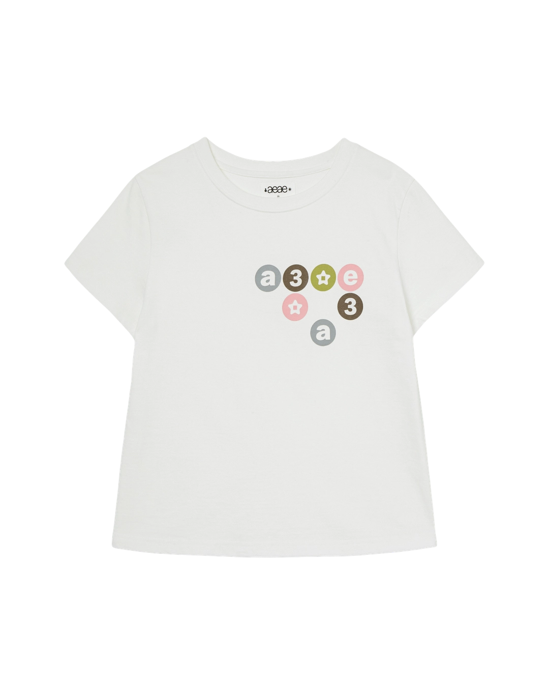 에이이에이이 COLOR DOT LOGO TEE [WHITE] 상품 이미지 1