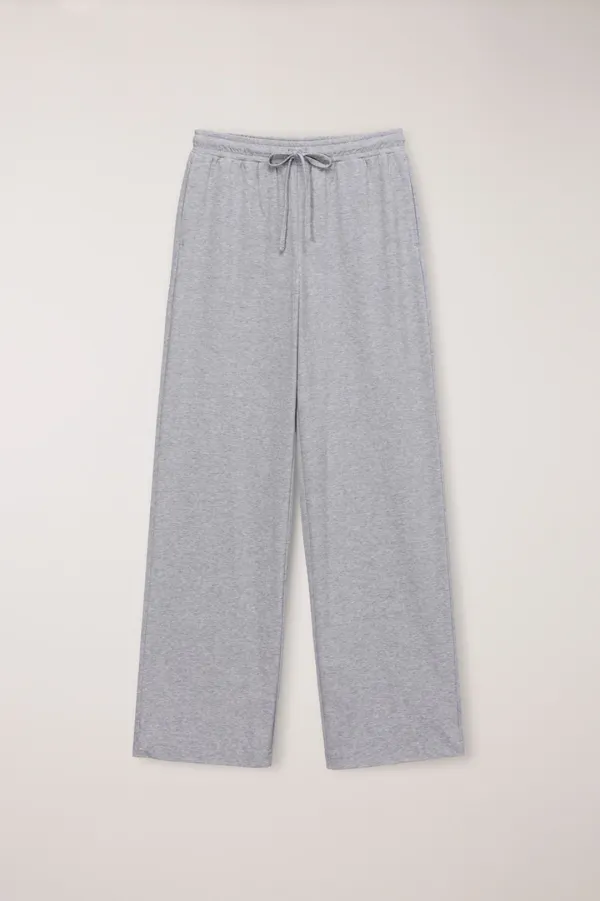 SUMMER WIDE JOGGER PANTS MELANGE GREY_UDPA6B225G2