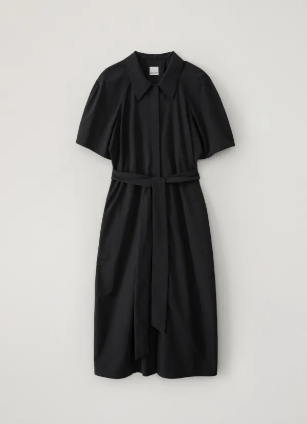 Raglan Shirt Dress (Black)