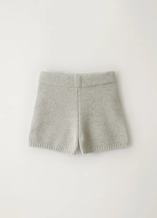 Knitted short pants (Ash gray)