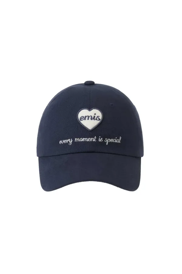 HEART WAPPEN BALL CAP-NAVY
