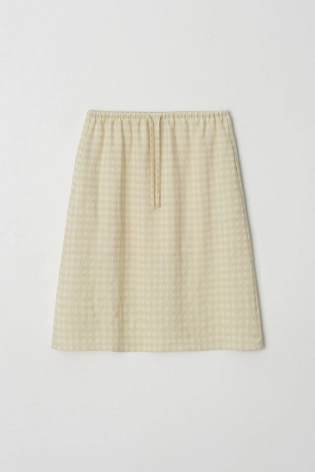 브렌다 브렌든 string check skirt - butter 상품 이미지 2