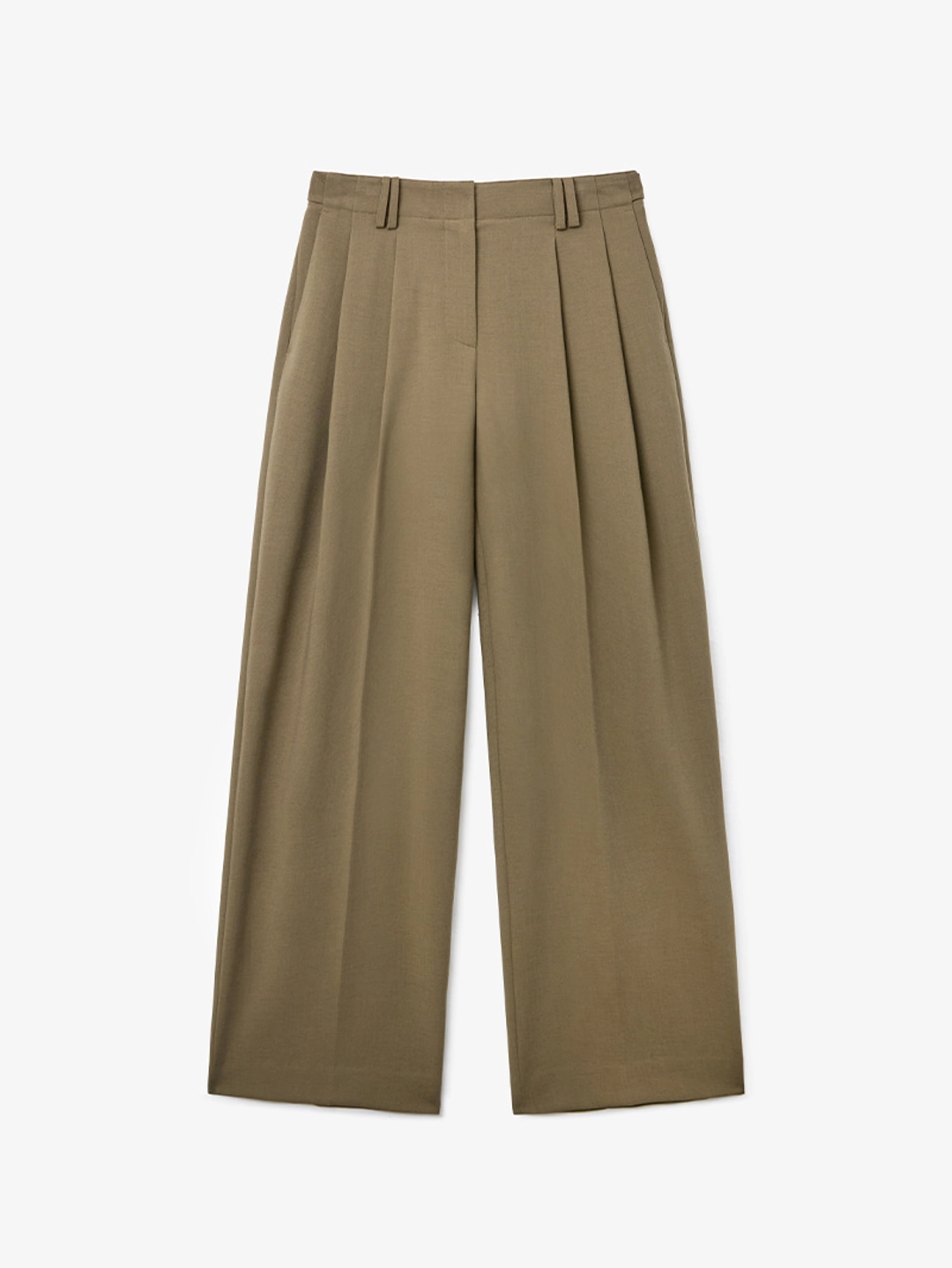 아티드 투턱 비조 와이드 팬츠_KHAKI BROWN 상품 이미지 2