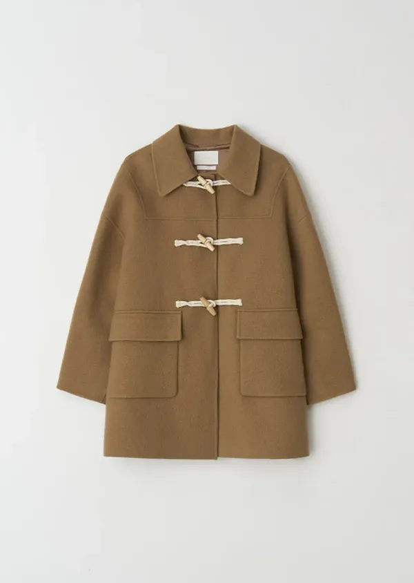 handmade wool duffle coat-camel