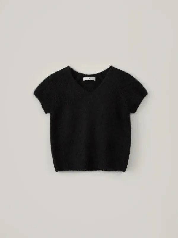 Mont Short Sleeve Knit - Black