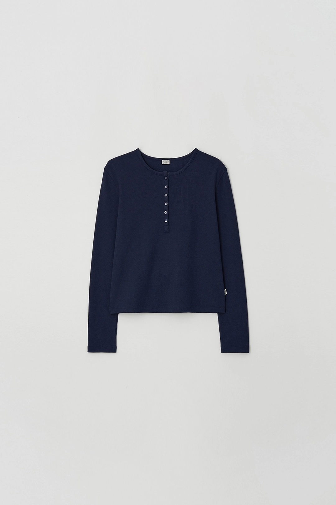 아뜰리에에디션 Waffle Henley Top (navy) 상품 이미지 1