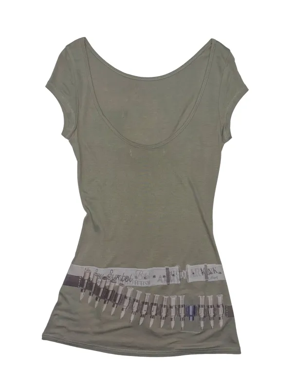 Bullet Gloss Dress Khaki