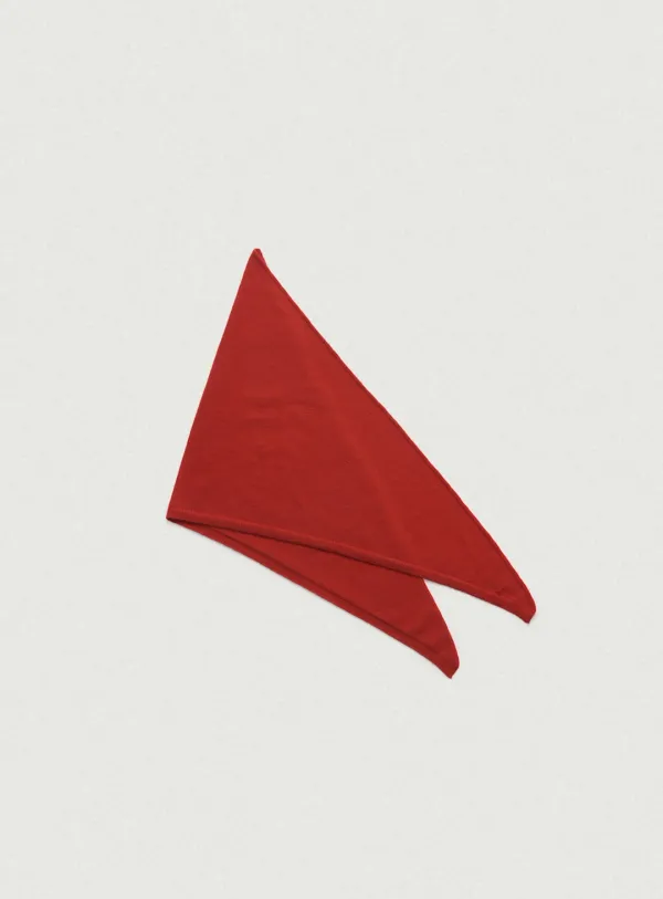 Plain Cashmere Knit Scarf_Red
