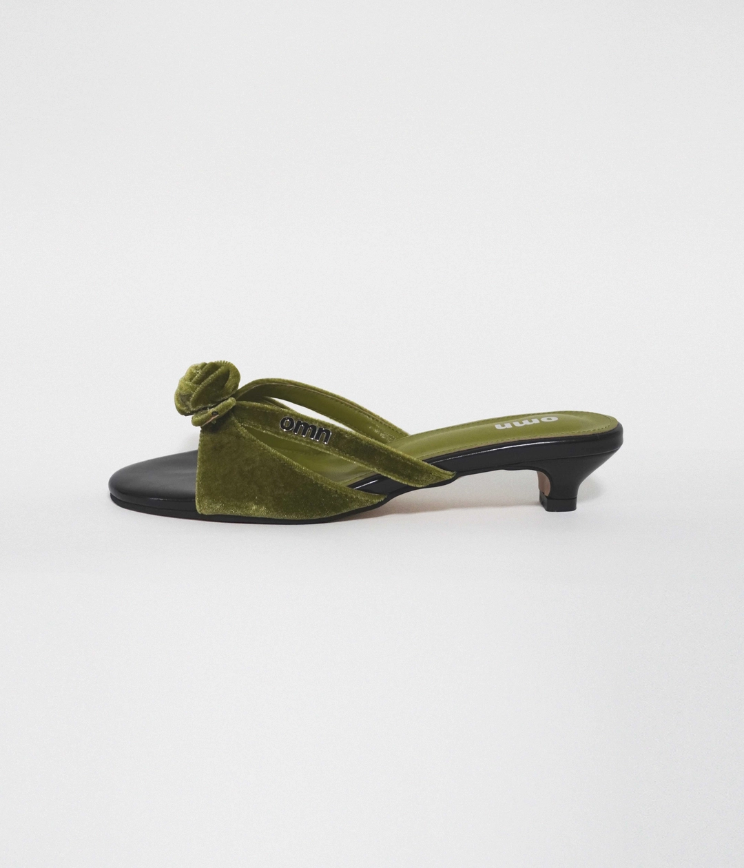 옴니포턴트 omn Rose Velvet Mule [Low ver.] _Moss green 05.29 예약발송 상품 이미지 1