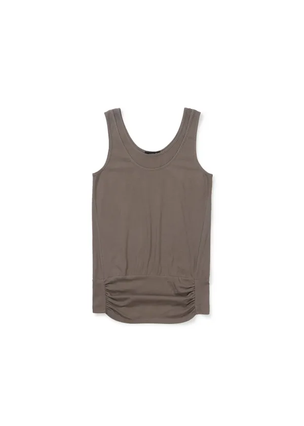 SHAPED HEM TANK TOP (BROWN)