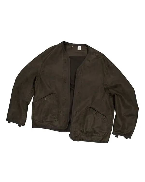 le leather jumper (brown)