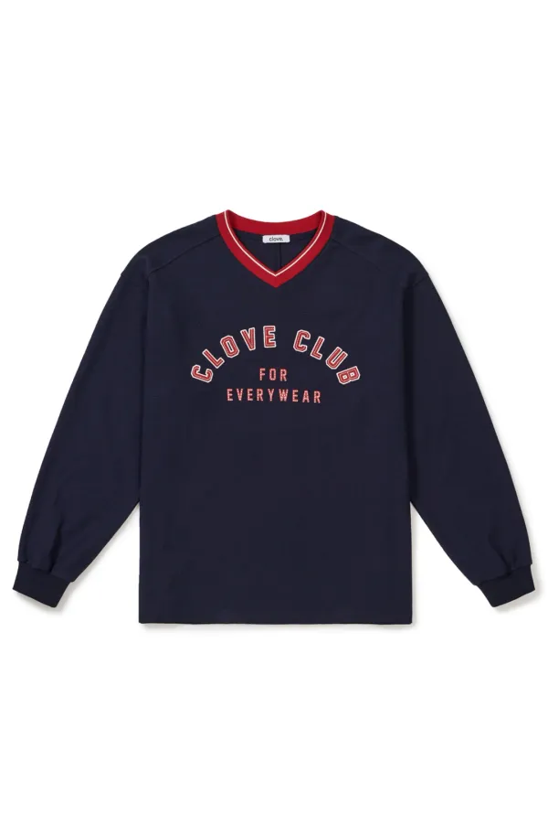 [25FW clove] Cotton Mesh Rugby Shirt (Navy)