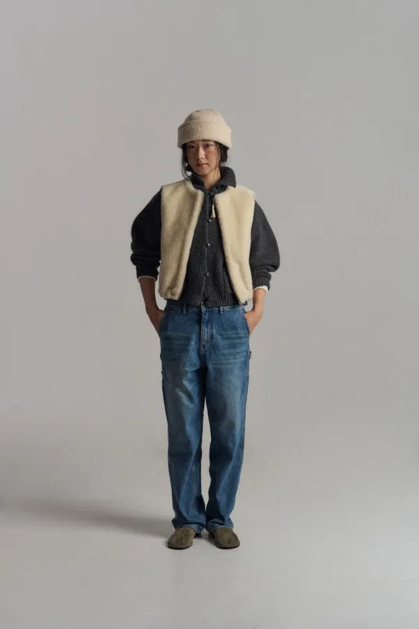 [10/16 예약배송] Nepped Wool Cowichan Cardigan (Charcoal)