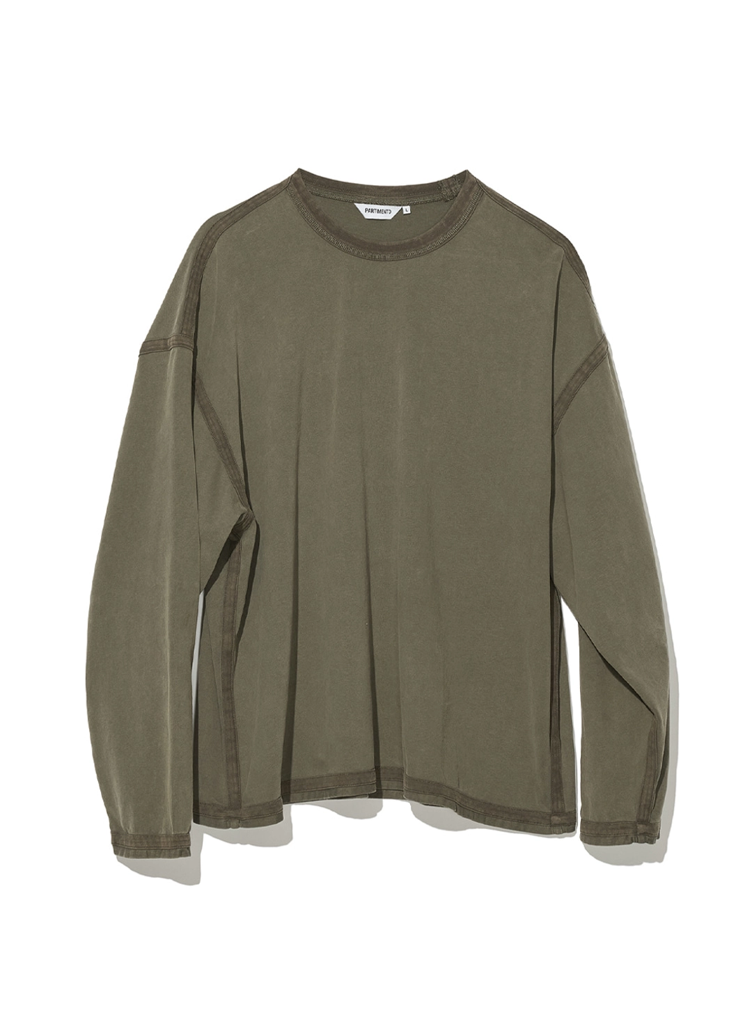 파르티멘토 VTG Washed Binding Long Sleeve_Khaki 상품 이미지 1