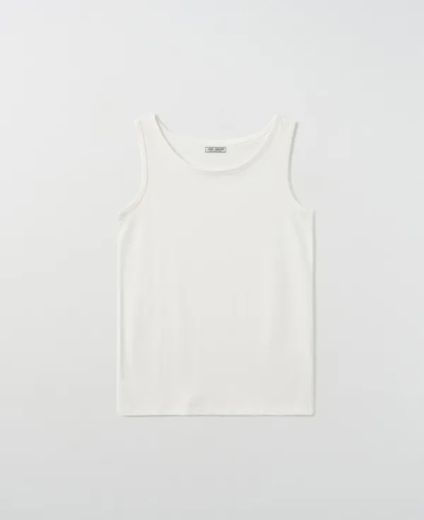 Pigment Cotton Long Sleeveless Tee_WHITE