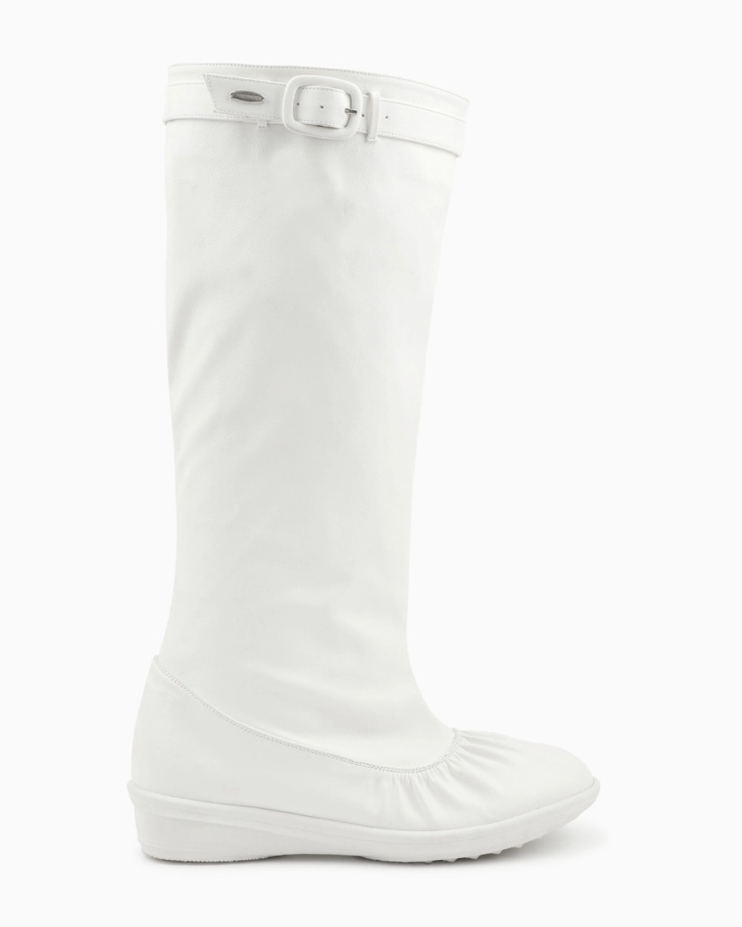시너진 GATHERED BUCKLE BOOTS WHITE 상품 이미지 1