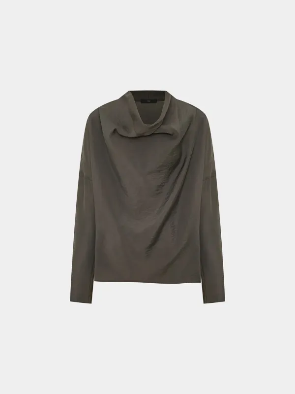 Romia modal silk cowl neck BL