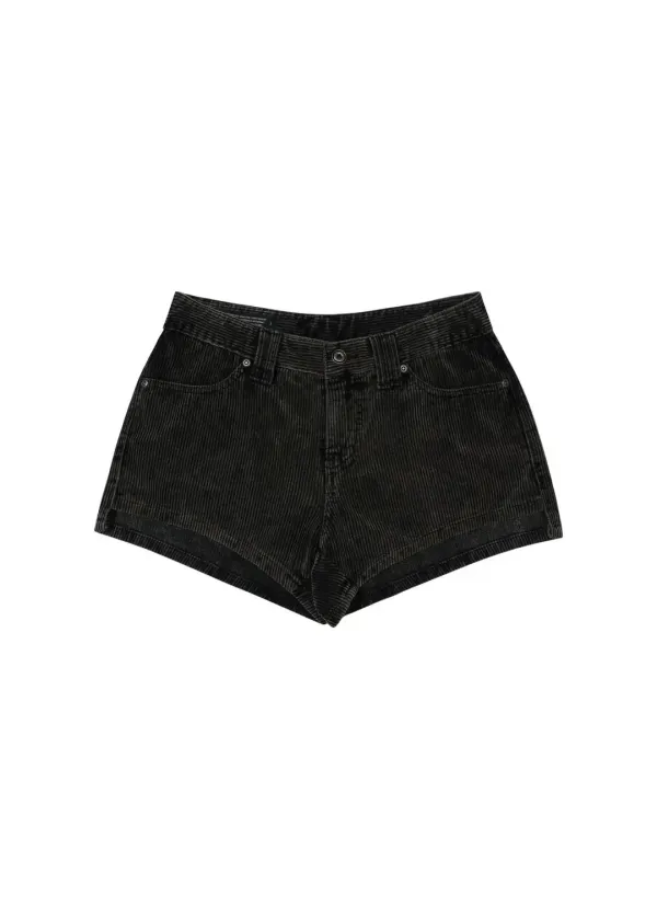 WASHED CORDUROY SHORTS, DARK BEIGE