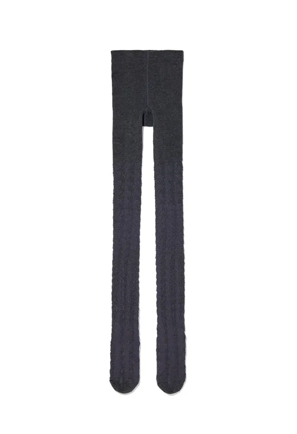 HOUND\'S TOOTH STAR TIGHTS, CHARCOAL