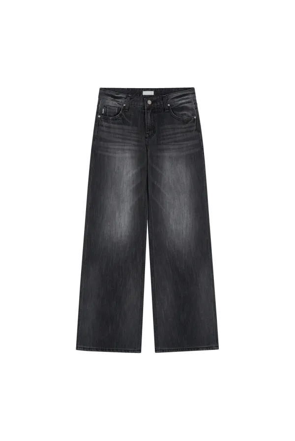 [leantrbl X kleesier] Krystal straight jeans, Vintage Black