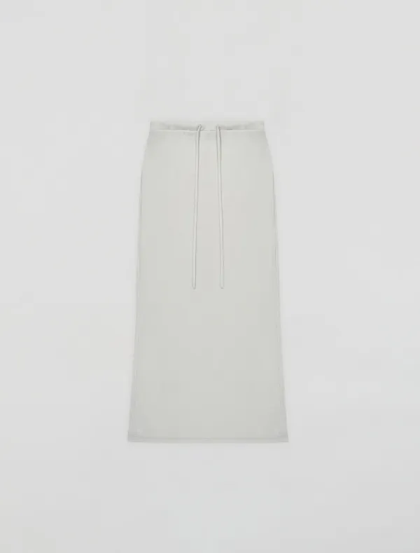 [8th REORDER] SILKY SWEAT MAXI SKIRT [GREY]