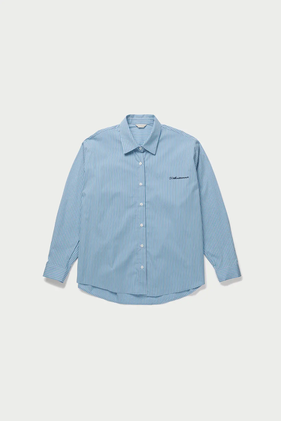 위드아웃썸머 Blooming shirt_stripe blue 상품 이미지 3
