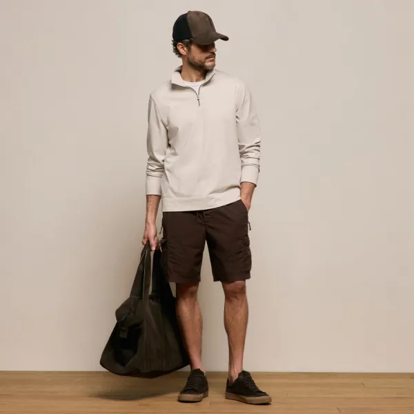 Parachute Poplin Cargo Short - Bark Pigment