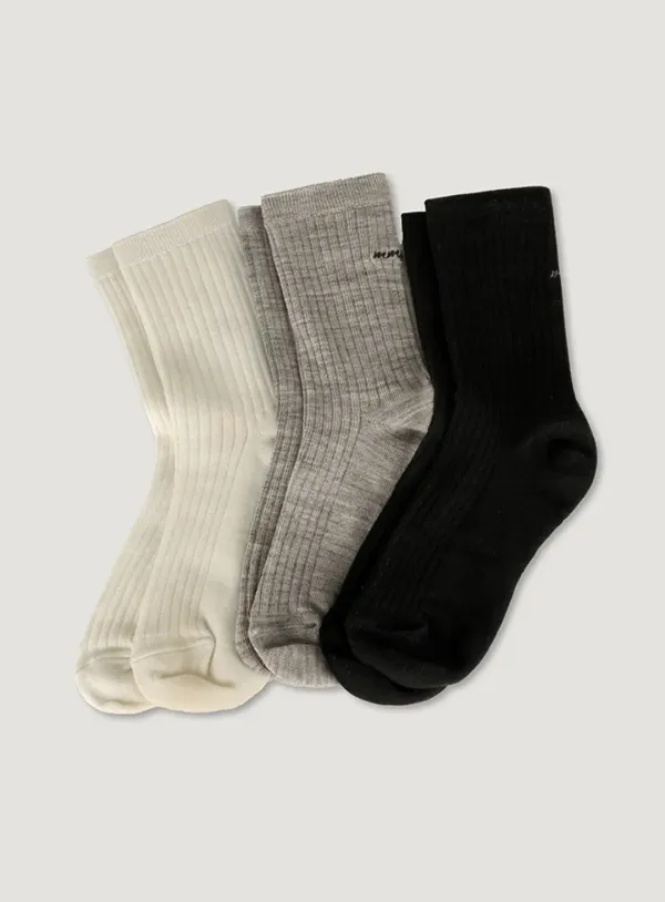 MILO RIBBED SOCKS_3COLORS