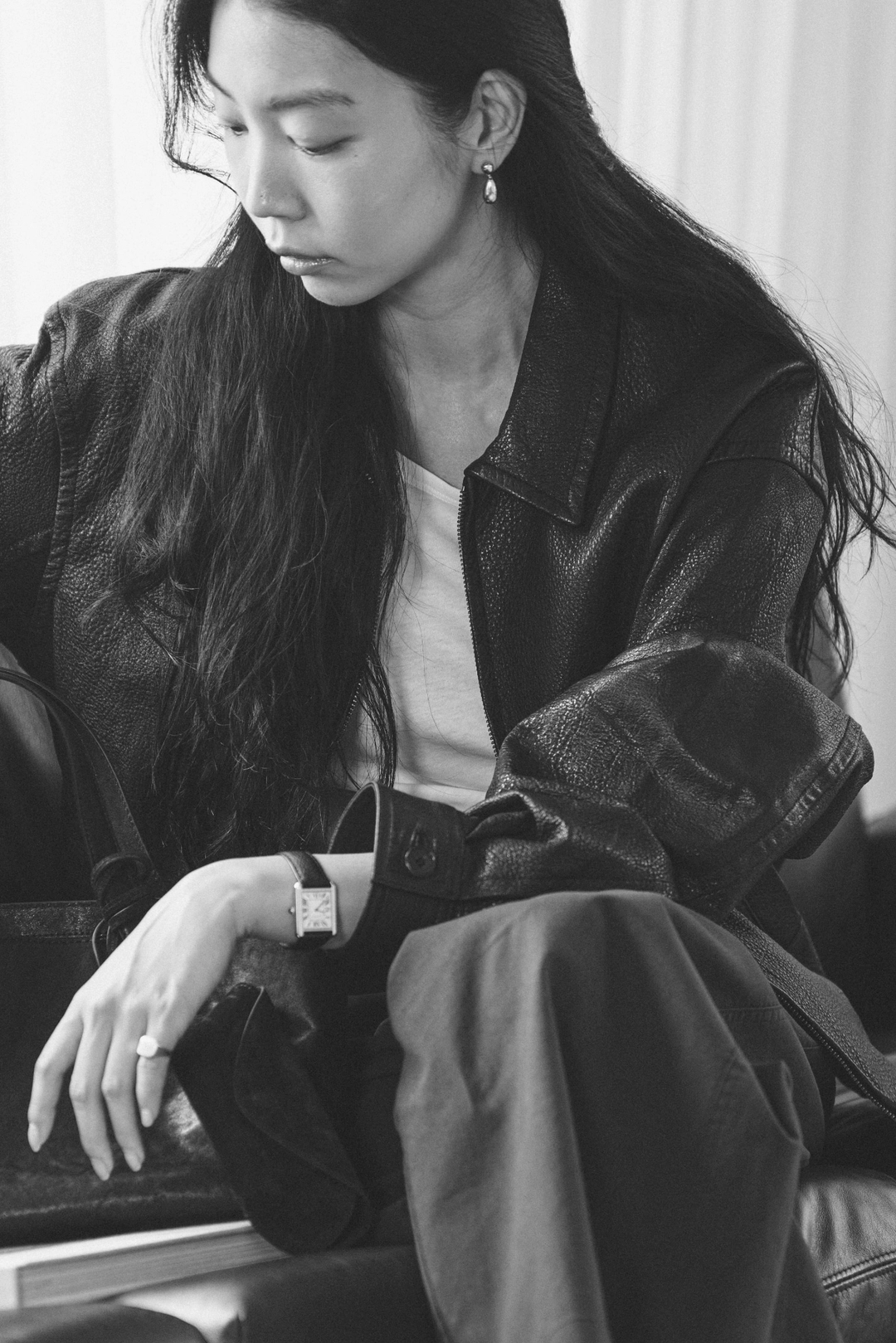 스앨더 44742_Textured Grain Collared Leather Jacket [ New Season / 10% DC ] 23일 PM 5 마감 TE 상품 이미지 2