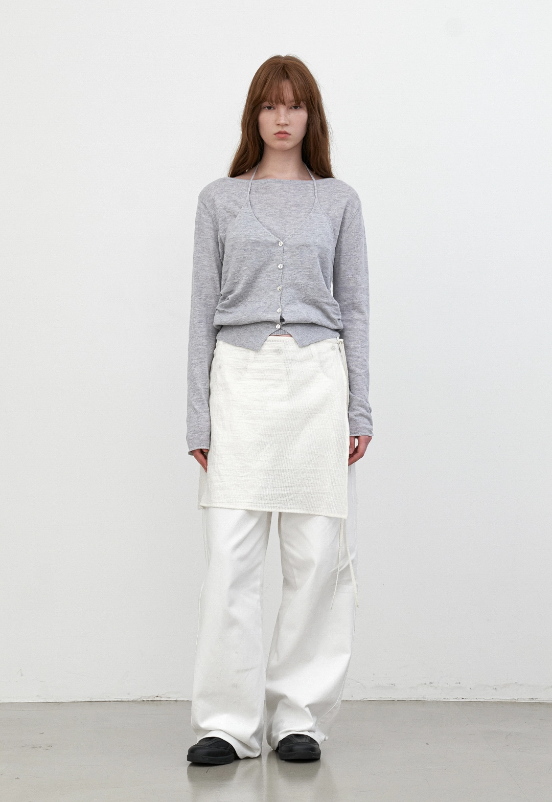 아뜰리에 나인 (Z-T-7189)HALTER VEST LAYERD BOAT NECK KNIT 상품 이미지 2