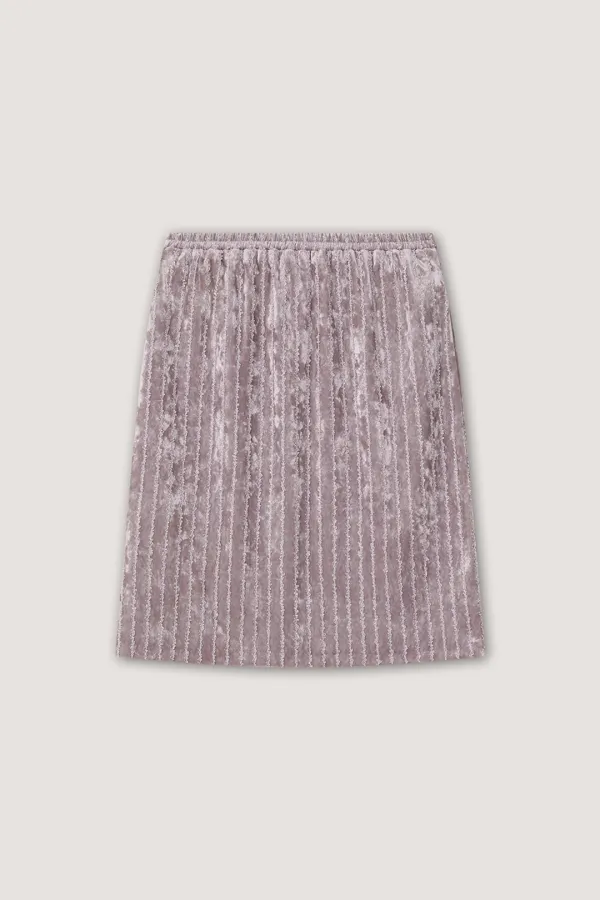 Rose Velvet Skirt - Lilac