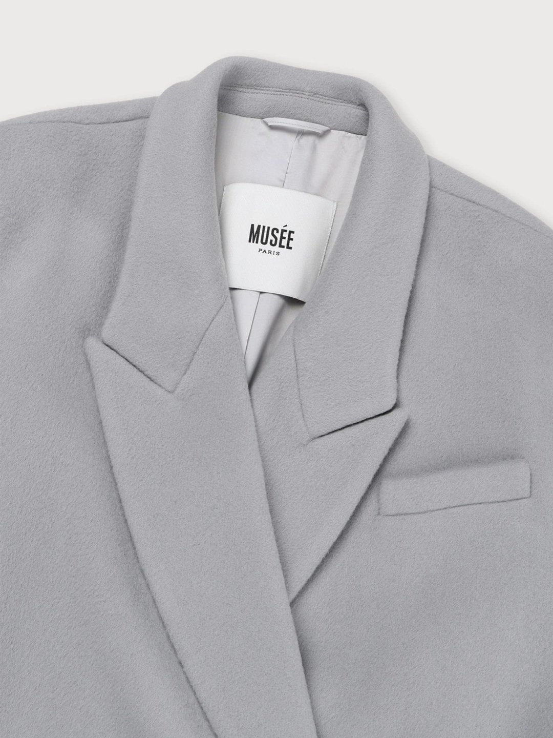 뮤제 [REFURB] LONDON Merino Wool Double Oversized Tailored Coat_Light Gray 상품 이미지 3