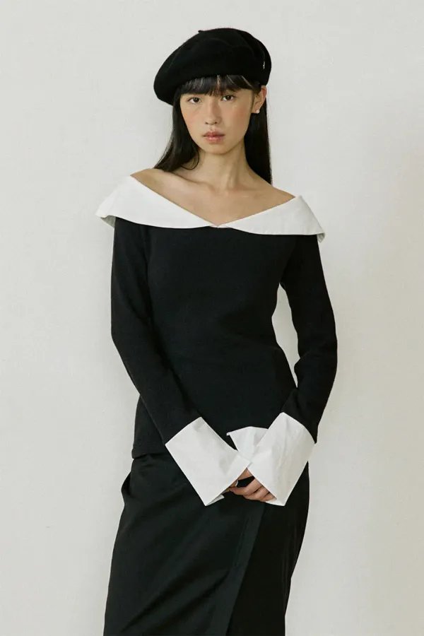 Sailor Collar Sleeve (black)