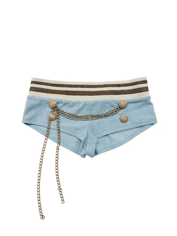Chain Terry Shorts Baby Blue