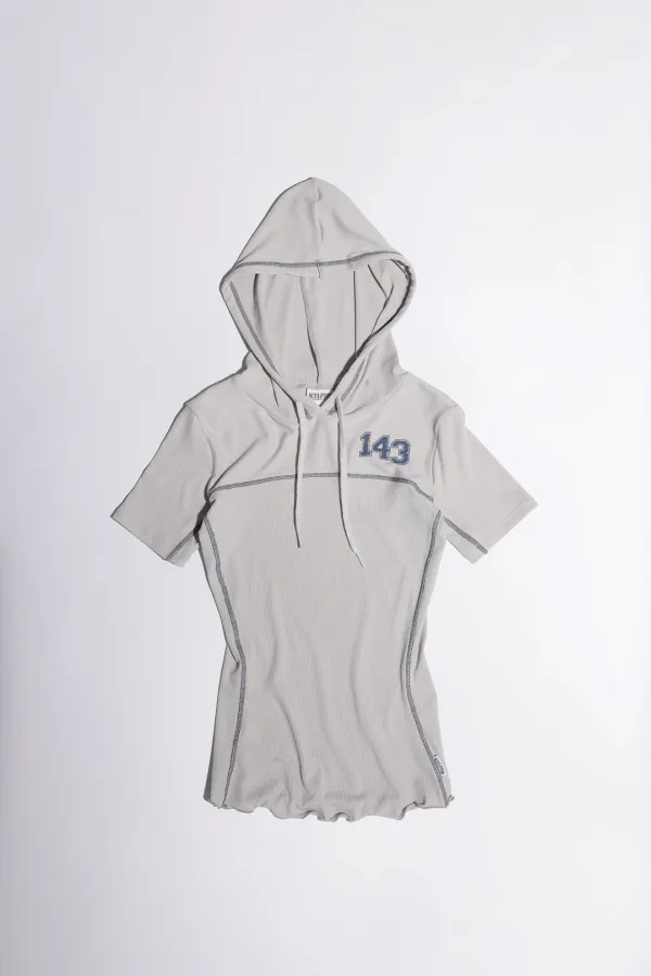 ILY Numbering Hoodie Tee Ice Gray