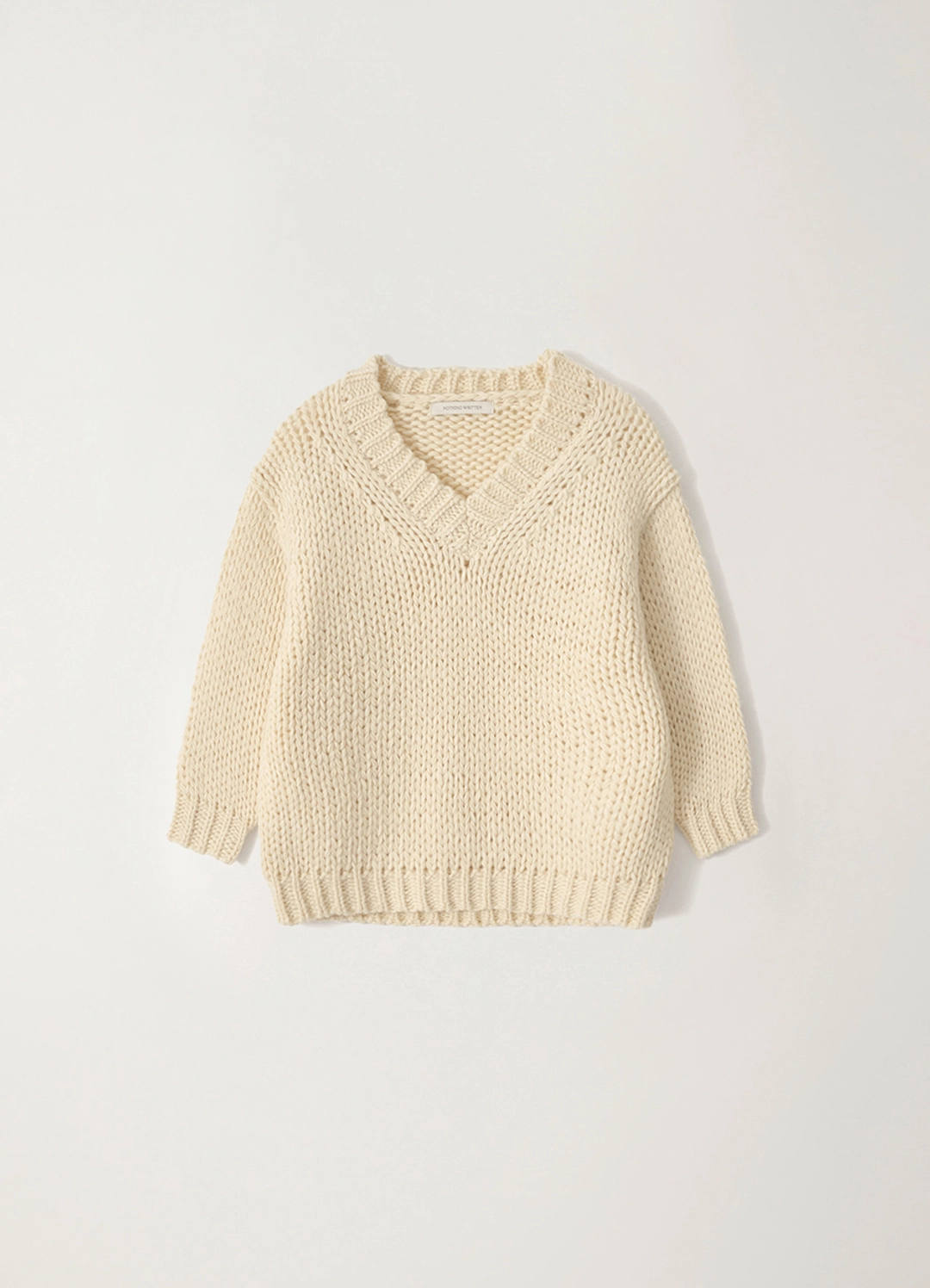 낫띵리튼 2ND / Wide v-neck sweater (Ivory) 상품 이미지 1
