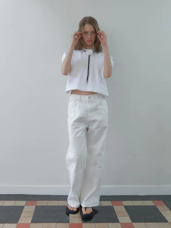 (refurb) 016. block straight denim (white)