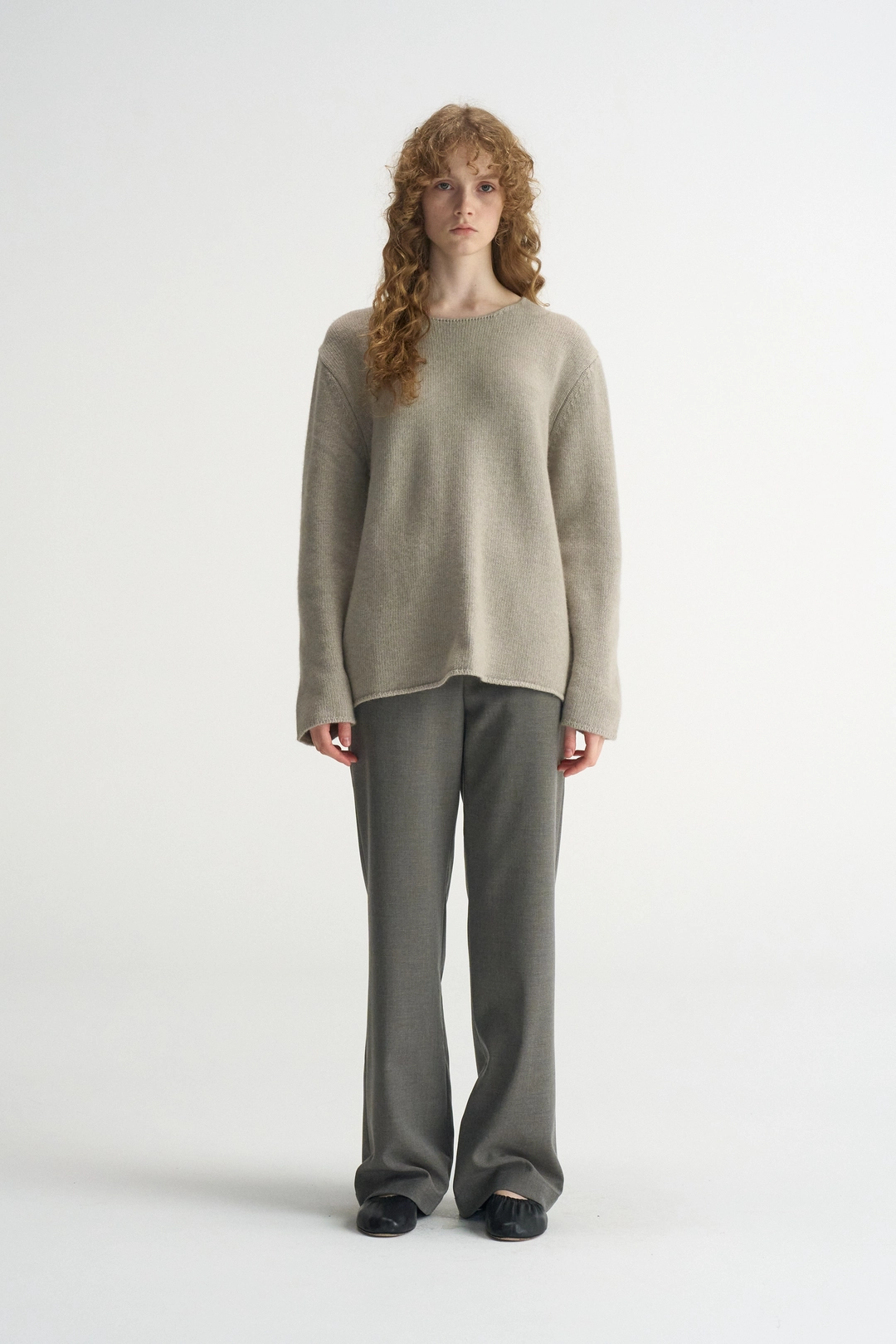 레이스 Roll Edge Round Pullover_Light Gray 상품 이미지 1