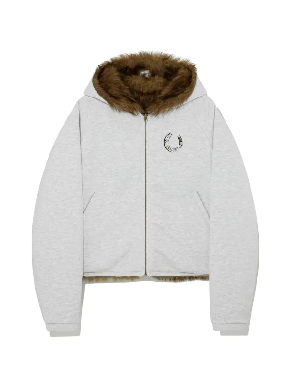 MOOR REVERSIBLE FUR JACKET (BROWN)