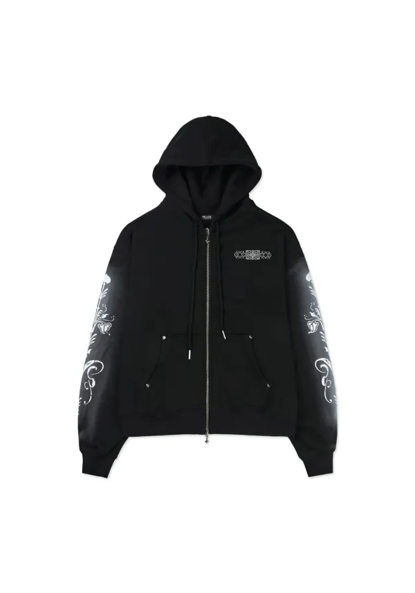 [Limited.ver] Smog Motif Zip-Up Hoodie [Black]