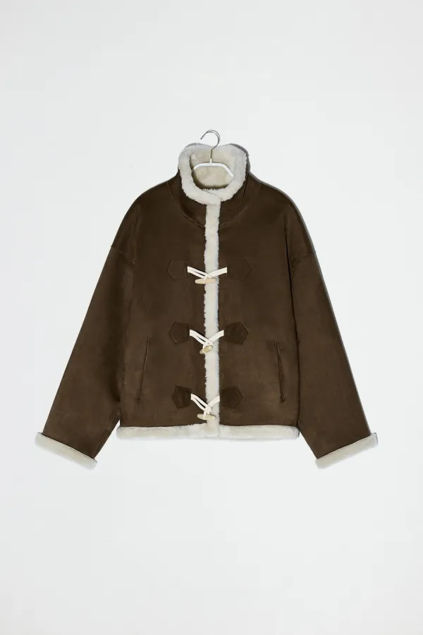 REVERSIBLE MUSTANG JACKET - BROWN