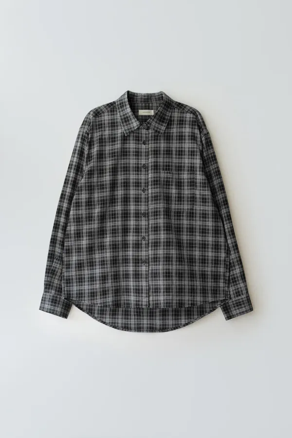 Robin check shirt (black)