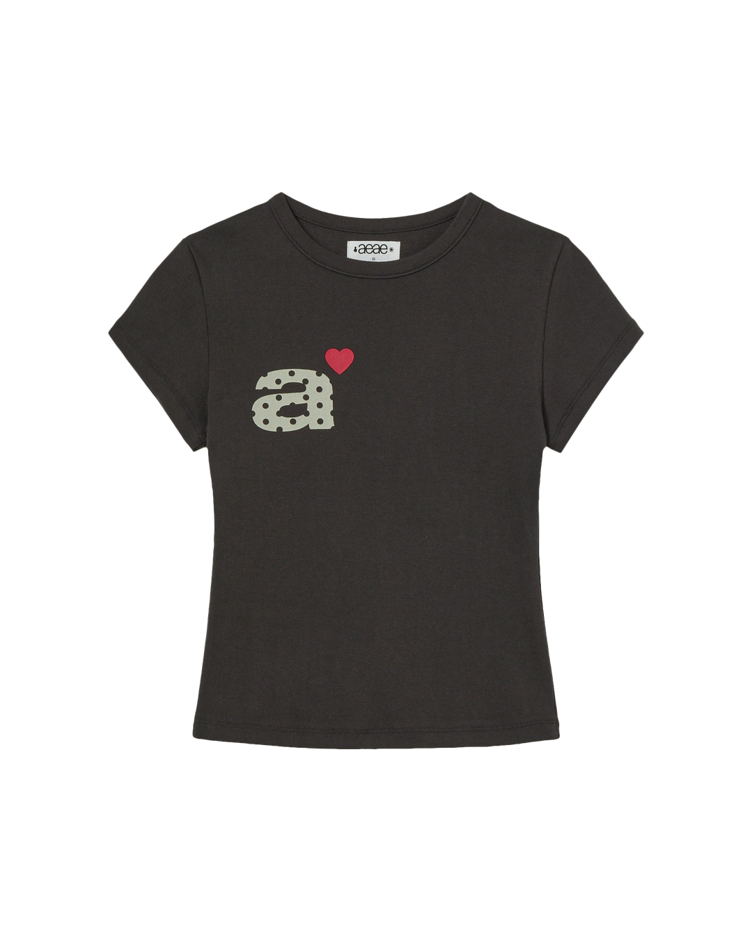 에이이에이이 [6/4 예약발송] DOT SMALL LETTER TEE [DARK BROWN] 상품 이미지 1