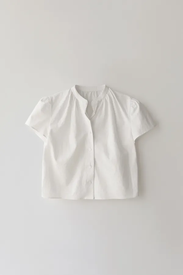 9TH / Pomé puff sleeve shirt (White)