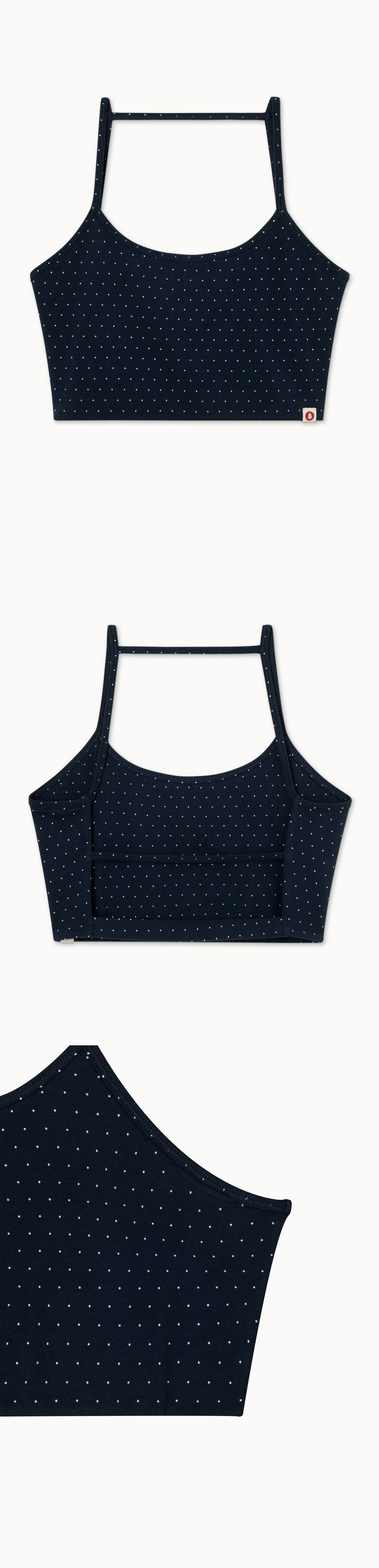 부디무드라 String trio bra top #2_dotted_Navy Multi 상품 이미지 1