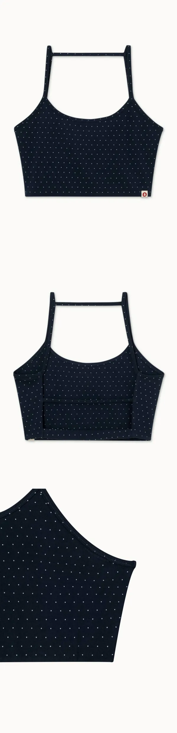 String trio bra top #2_dotted_Navy Multi