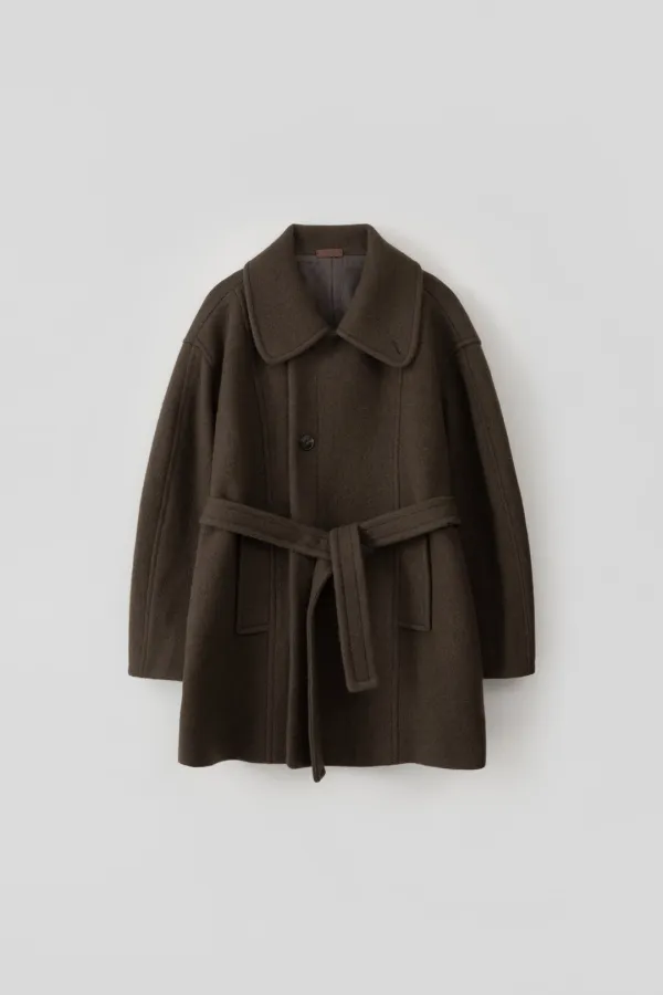 Cloud Single Overfit Coat_Brown